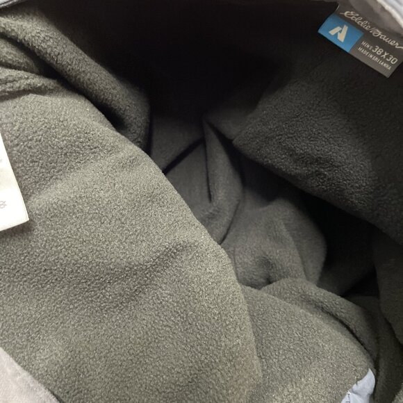 Eddie Bauer Guide Pro Pants Mens 38x30 Gray Fleece Lined First Ascent Hiking - Picture 10 of 10